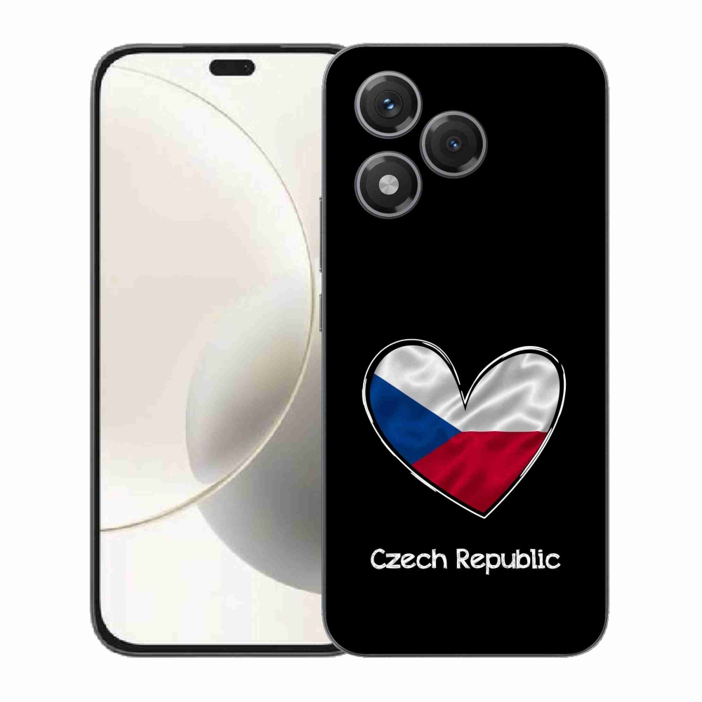 Gél borító mmCase a Honor 400 Lite készülékhez - szív zászló fekete háttérrel