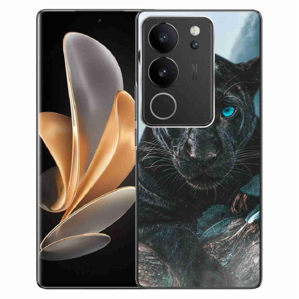 Gél borítás mmCase a Vivo V29 5G-n - fekete párduc