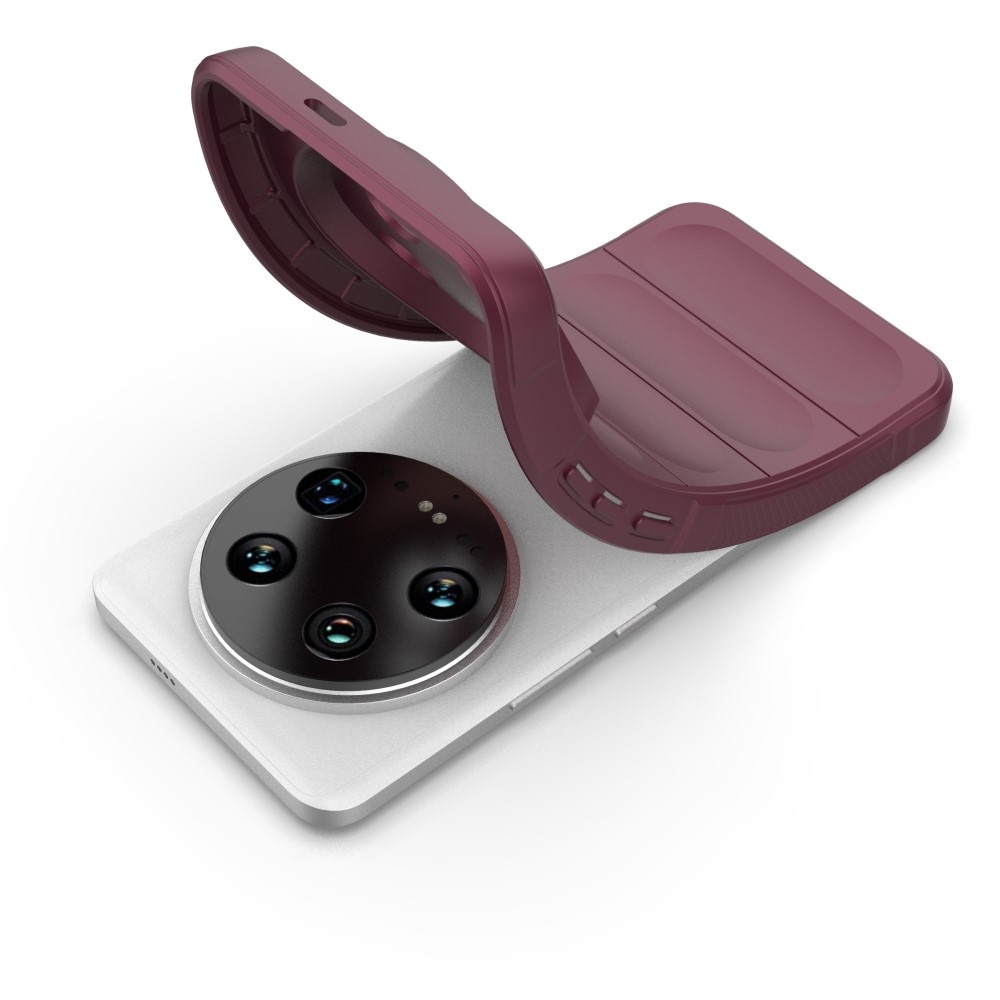 Rugg tartós zselés tok Xiaomi 14 Ultra - bordó színben