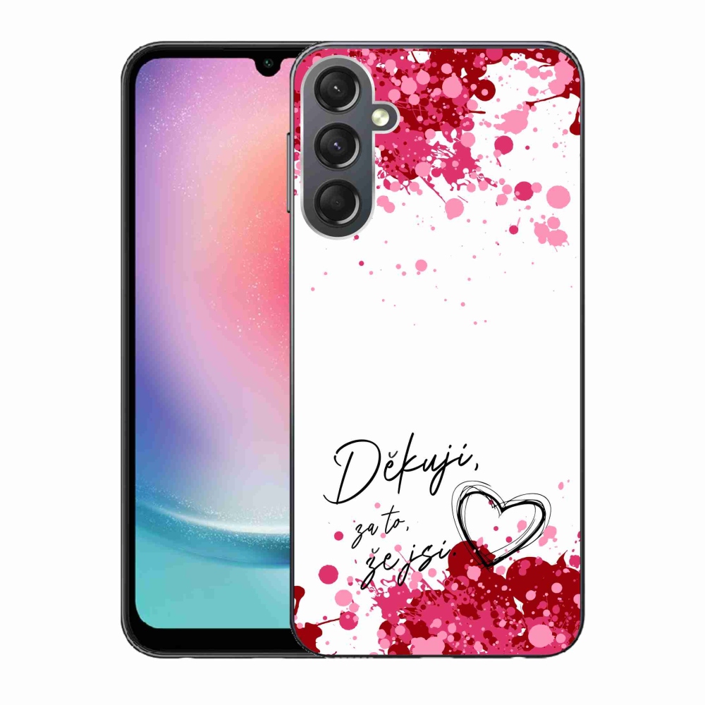Gél borító mmCase Samsung Galaxy A24 készülékhez - text in love 2 fehér háttér
