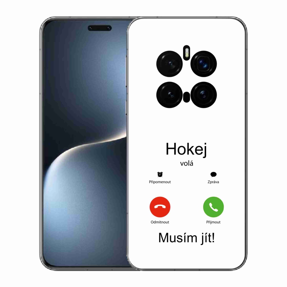 Gél borítás mmCase a Honor Magic 7 Pro 5G-n - hoki hívások fehér háttérrel