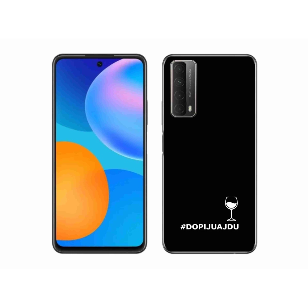 Gél borítás mmCase a Huawei P Smart (2021) - bor motívum fekete háttérrel