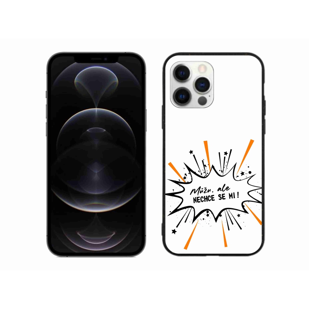 Gél borítás mmCase iPhone 12 Pro Max készülékhez - vicces szöveg 11 fehér háttér