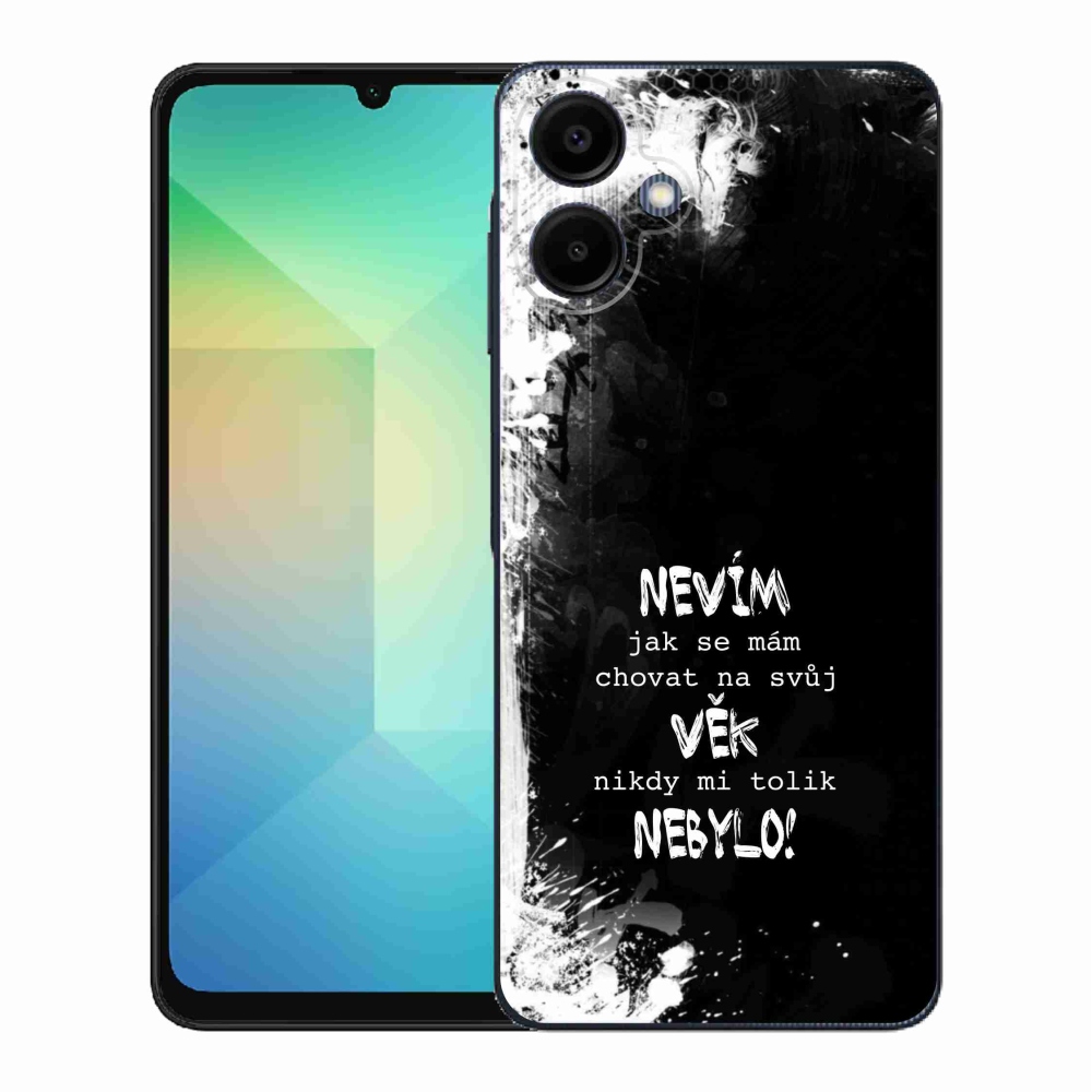 Gél borító mmCase Samsung Galaxy A06 4G - vicces szöveg 14 fekete háttér