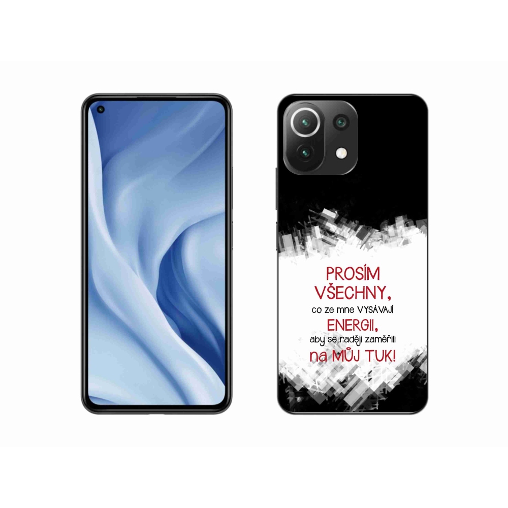 Gél borító mmCase a Xiaomi 11 Lite 5G NE számára - vicces szöveg 1 piros