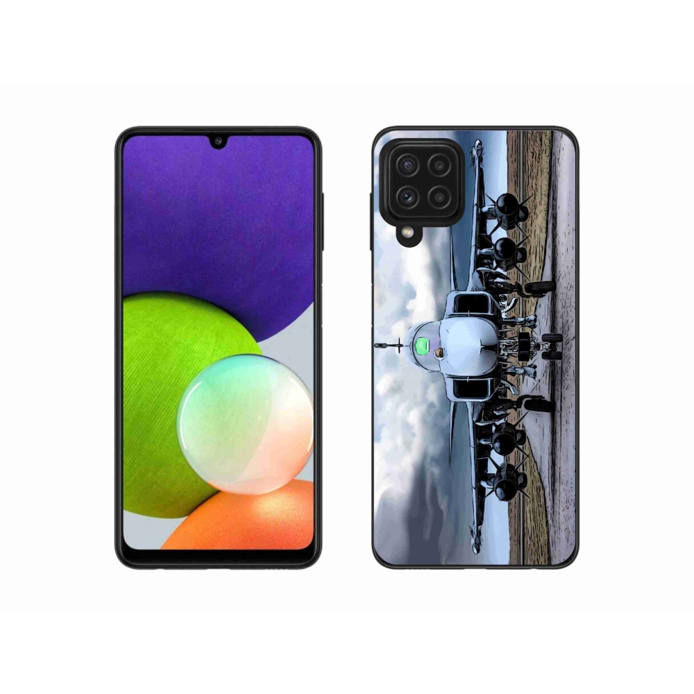 Gél borító mmCase Samsung Galaxy A22 4G - katonai repülőgépekhez