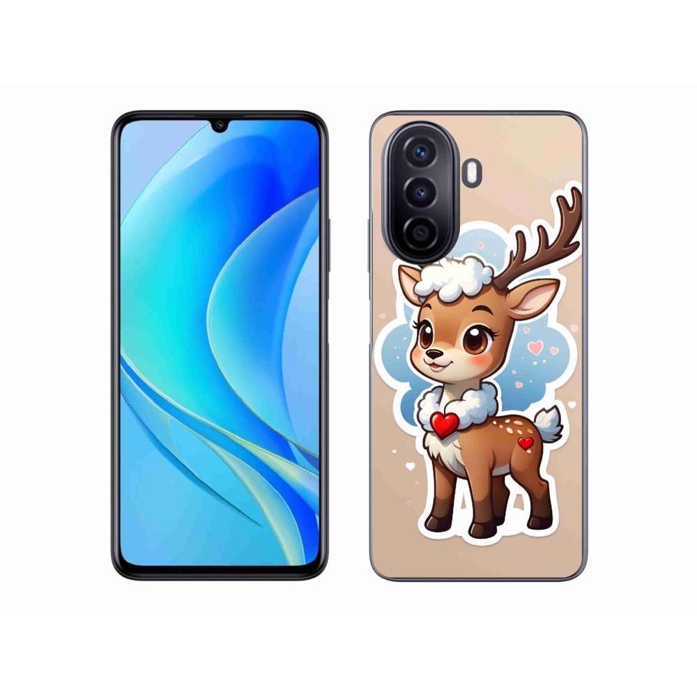 Gél borító mmCase a Huawei Nova Y70 készülékhez - rajzfilm rénszarvas