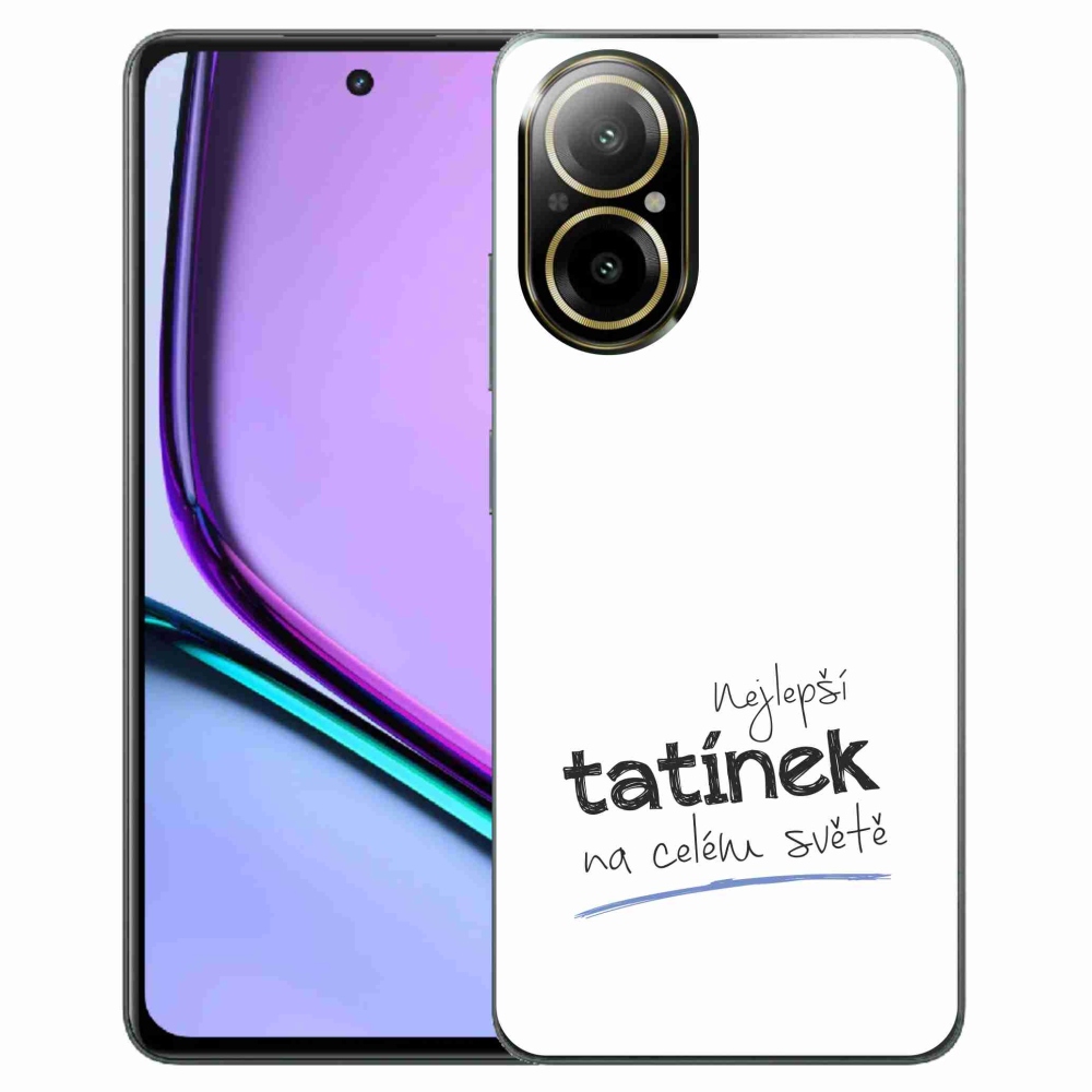 Gél borító mmCase a Realme C67-en - legjobb apuci 4 fehér háttérrel