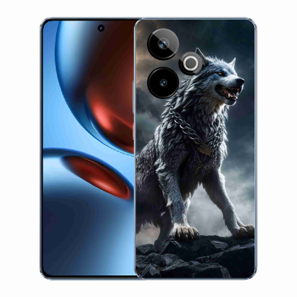 Rugalmas zselés tok mmCase képpel a Realme GT 7 5G/GT 7T 5G számára - farkas 1