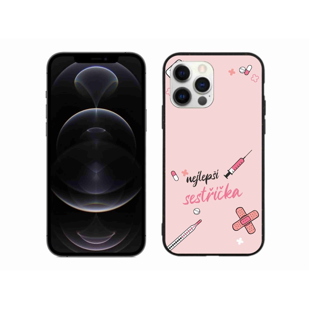 Gél borítás mmCase iPhone 12 Pro Max készülékhez - a legjobb kishúg rózsaszín háttérrel