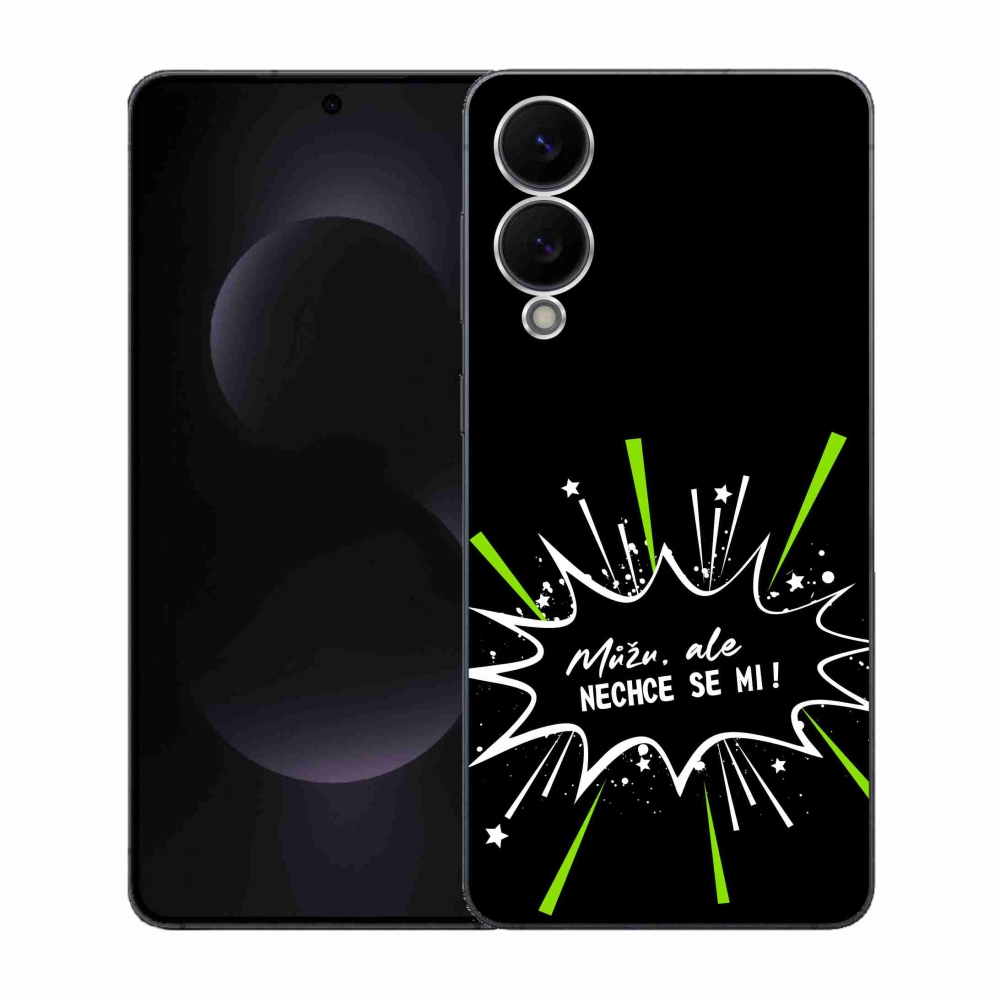 Gél borító mmCase Samsung Galaxy S25 Edge készülékhez - vicces szöveg 11 fekete háttér