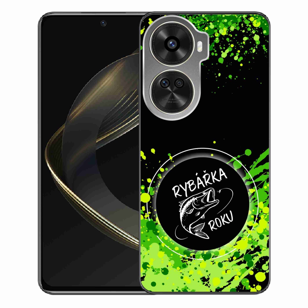 Gél borító mmCase a Huawei Nova 12 SE-n - az év halászának fekete háttere