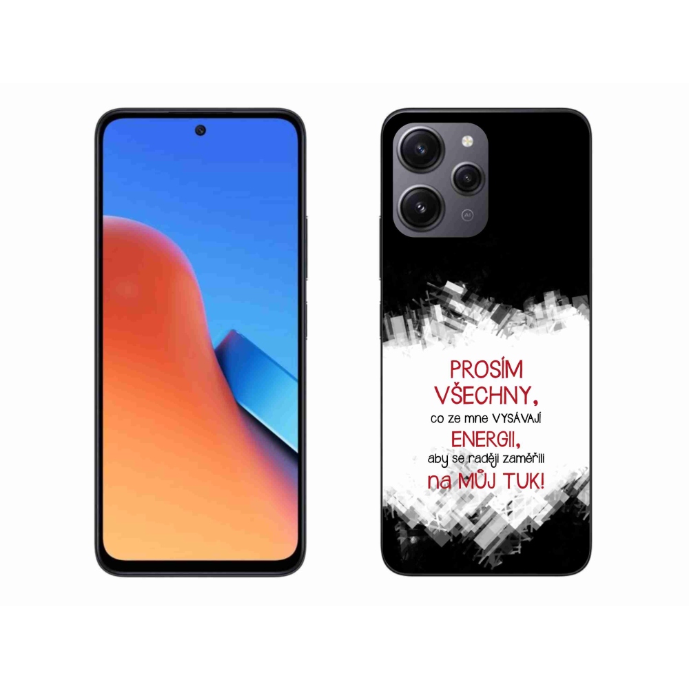Gél borító mmCase a Xiaomi Redmi 12-hez - vicces szöveg 1 piros