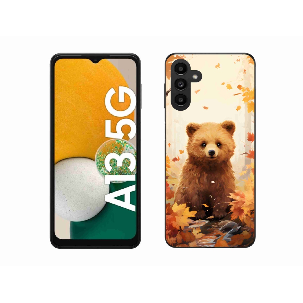 Zselés borítás mmCase Samsung Galaxy A13 5G - medve az erdőben