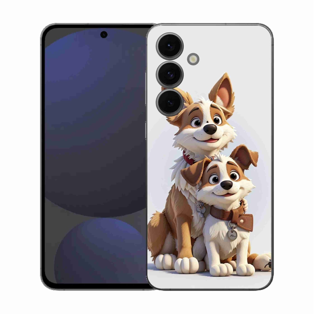 Gél borítás mmCase Samsung Galaxy S25 FE - rajzoló kutyákhoz