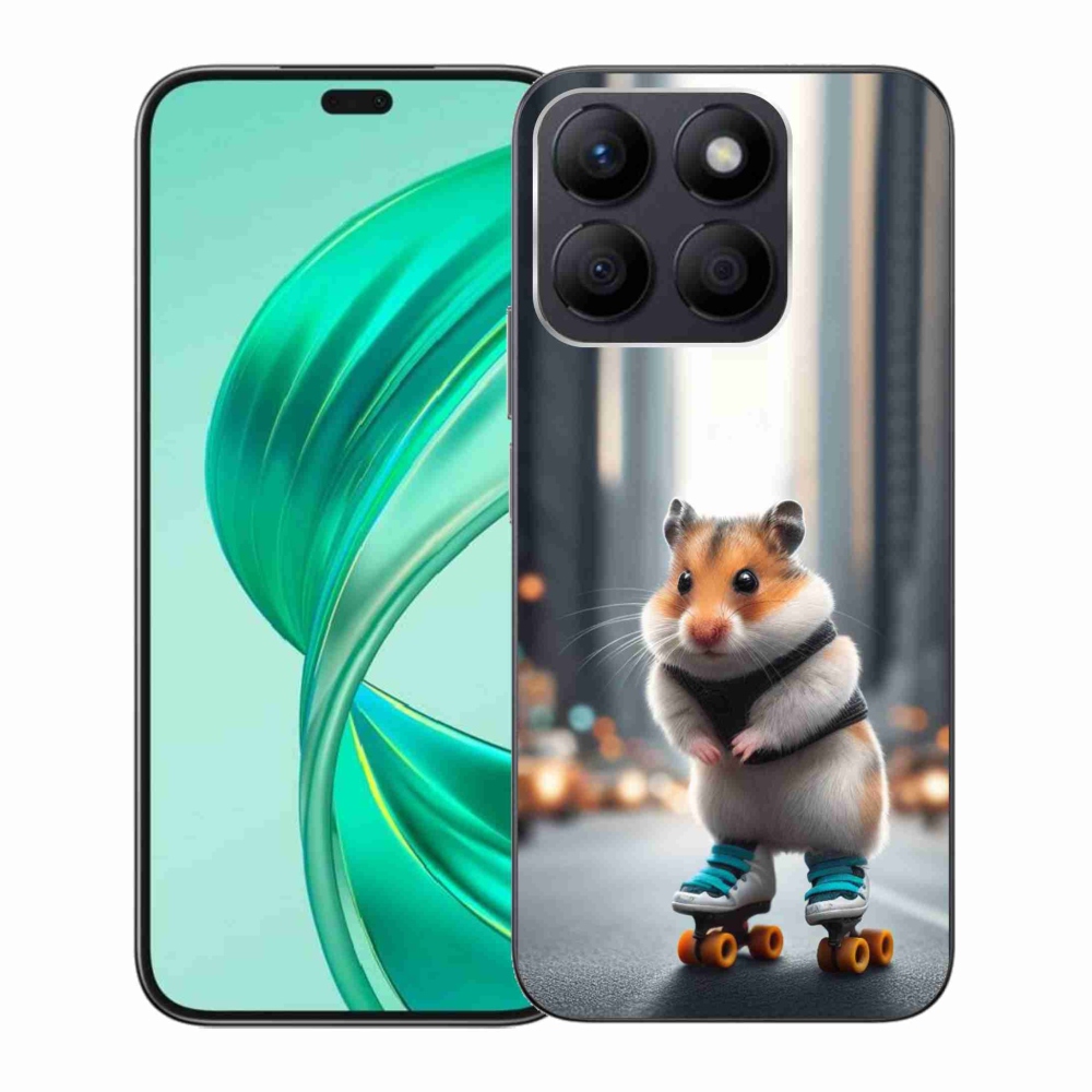 Zselés borítás mmCase a Honor X8b-hez - hörcsög a korcsolyán