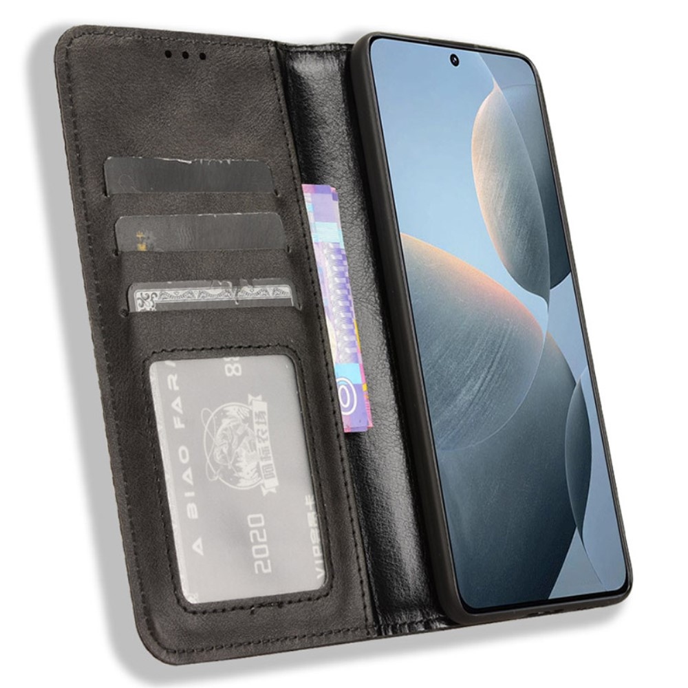 Vintage könyv tok a Xiaomi Poco X6 Pro 5G-hez - sötétkék