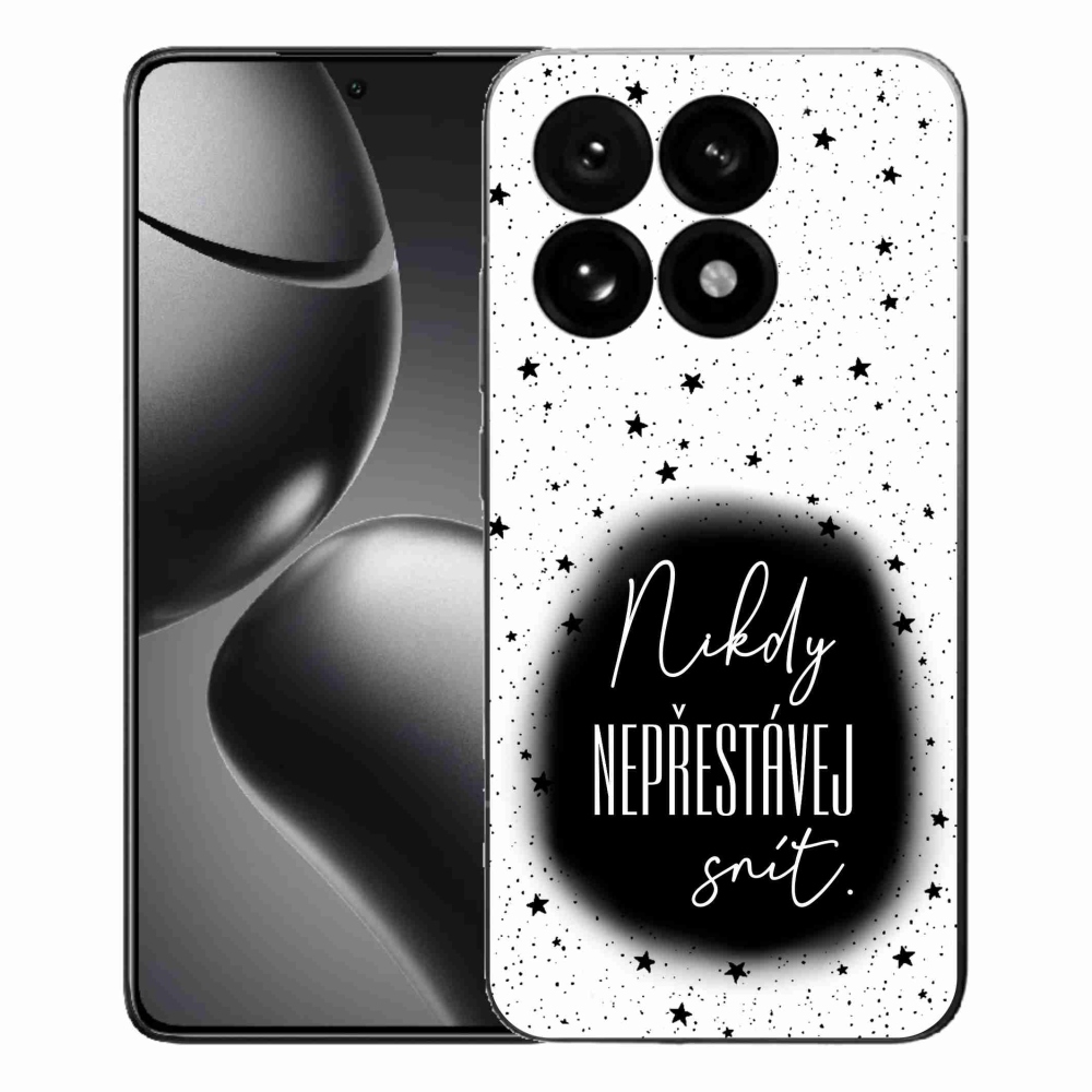 Gél borítás mmCase a Xiaomi 15T-hez - idézet 1 fekete és fehér háttérrel