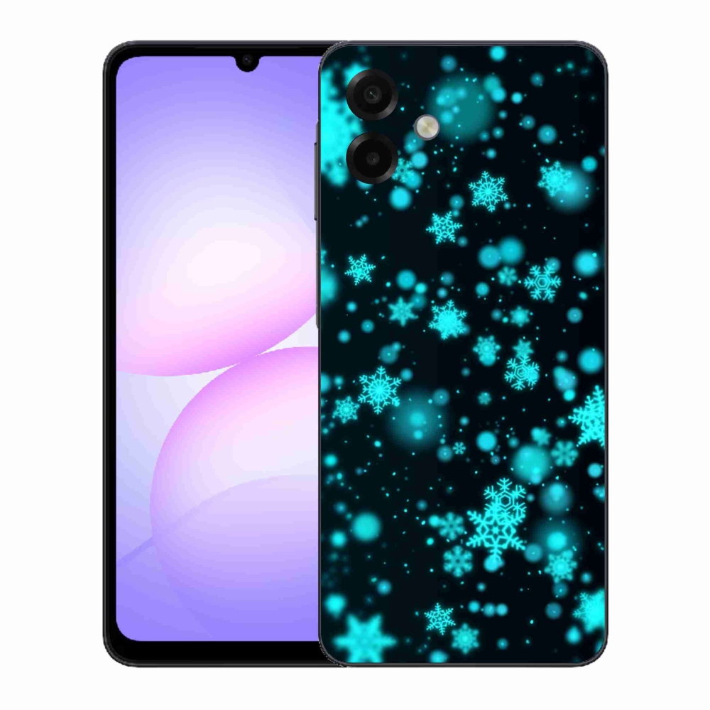 Gél védőhuzat mmCase Samsung Galaxy A07 4G - hópelyhek 1