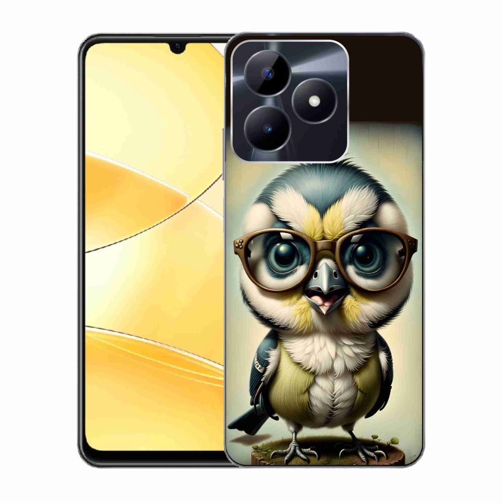 Zselés borítás mmCase a Realme C51/C53 készülékhez - cub szemüveggel