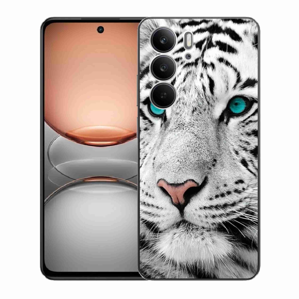 Gél borítás mmCase a Realme C75 készülékhez - fehér tigris