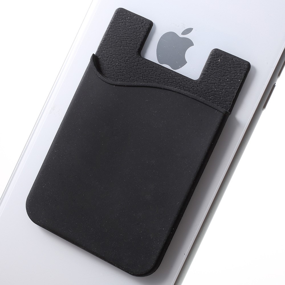 Ragasztható kártyatárca mobiltelefonhoz - fekete