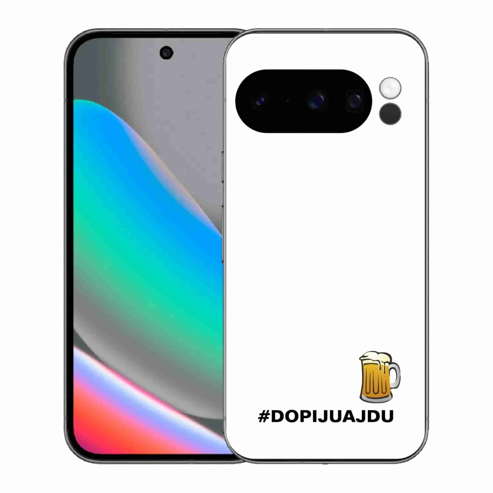 Gél borítás mmCase a Google Pixel 10 Pro számára - sör motívum 1 fehér háttér