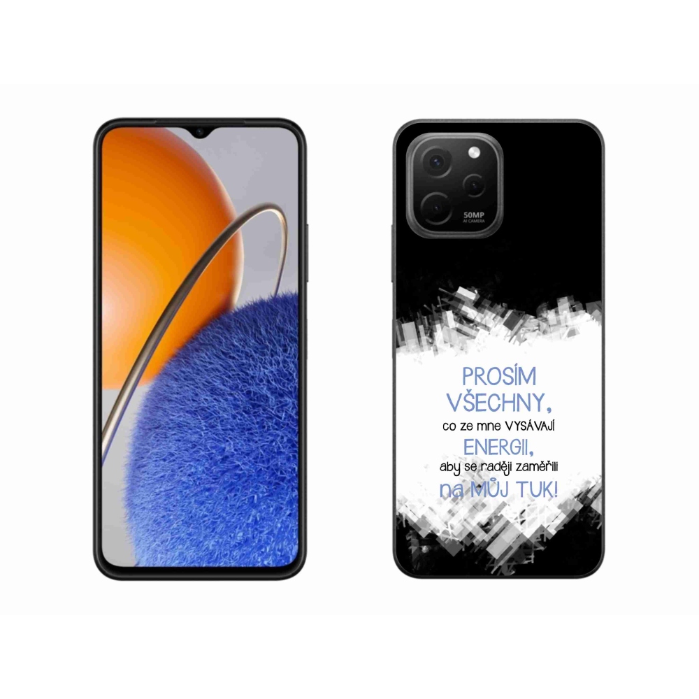 Gél borító mmCase a Huawei Nova Y61 készülékhez - vicces szöveg 1 kék