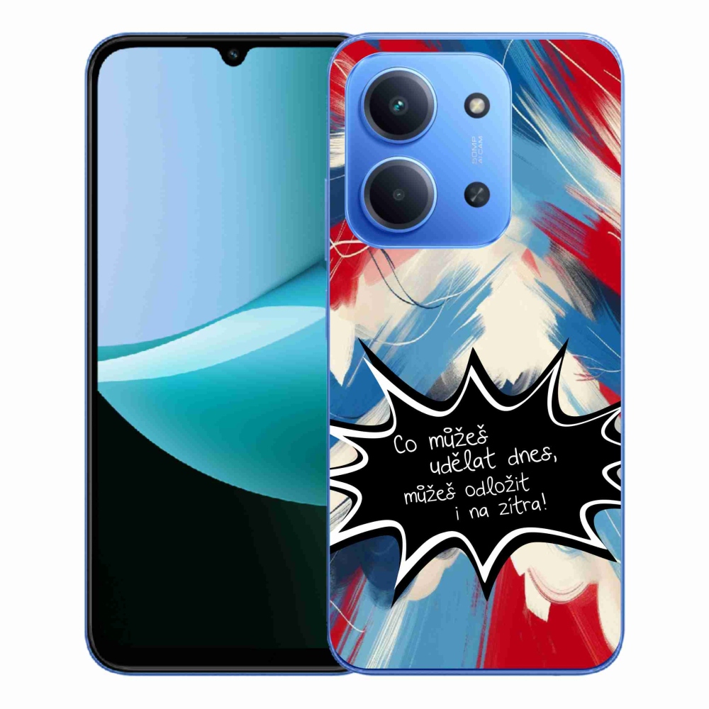 Gél borító mmCase a Xiaomi Redmi 15C 4G/5G (173mm) - vicces szöveg 9 fekete háttérrel