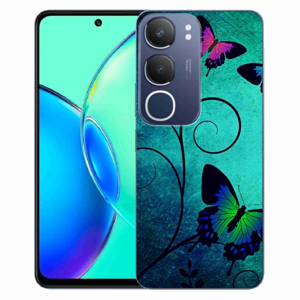 Gél borítás mmCase a Vivo Y19s készülékhez - színes pillangók