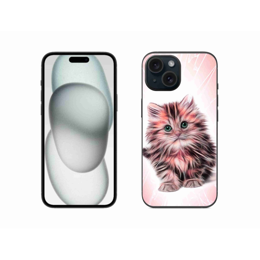 Gél borítás mmCase iPhone 15 készülékhez - aranyos cica
