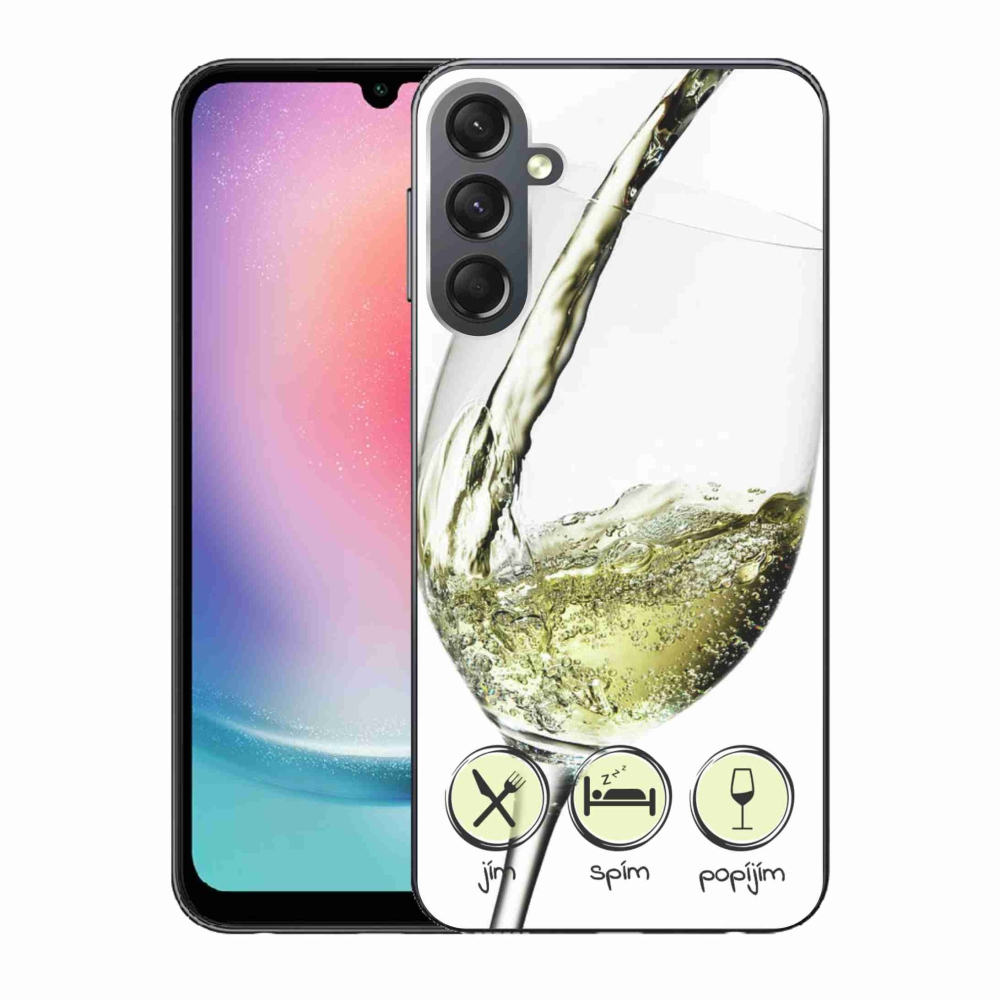 Gél tok mmCase Samsung Galaxy A24 készülékhez - borospohár fehér