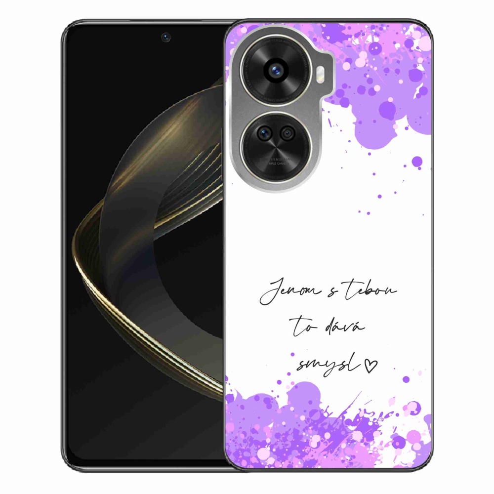 Gél borító mmCase a Huawei Nova 12 SE - szerelem szöveg fehér háttérrel