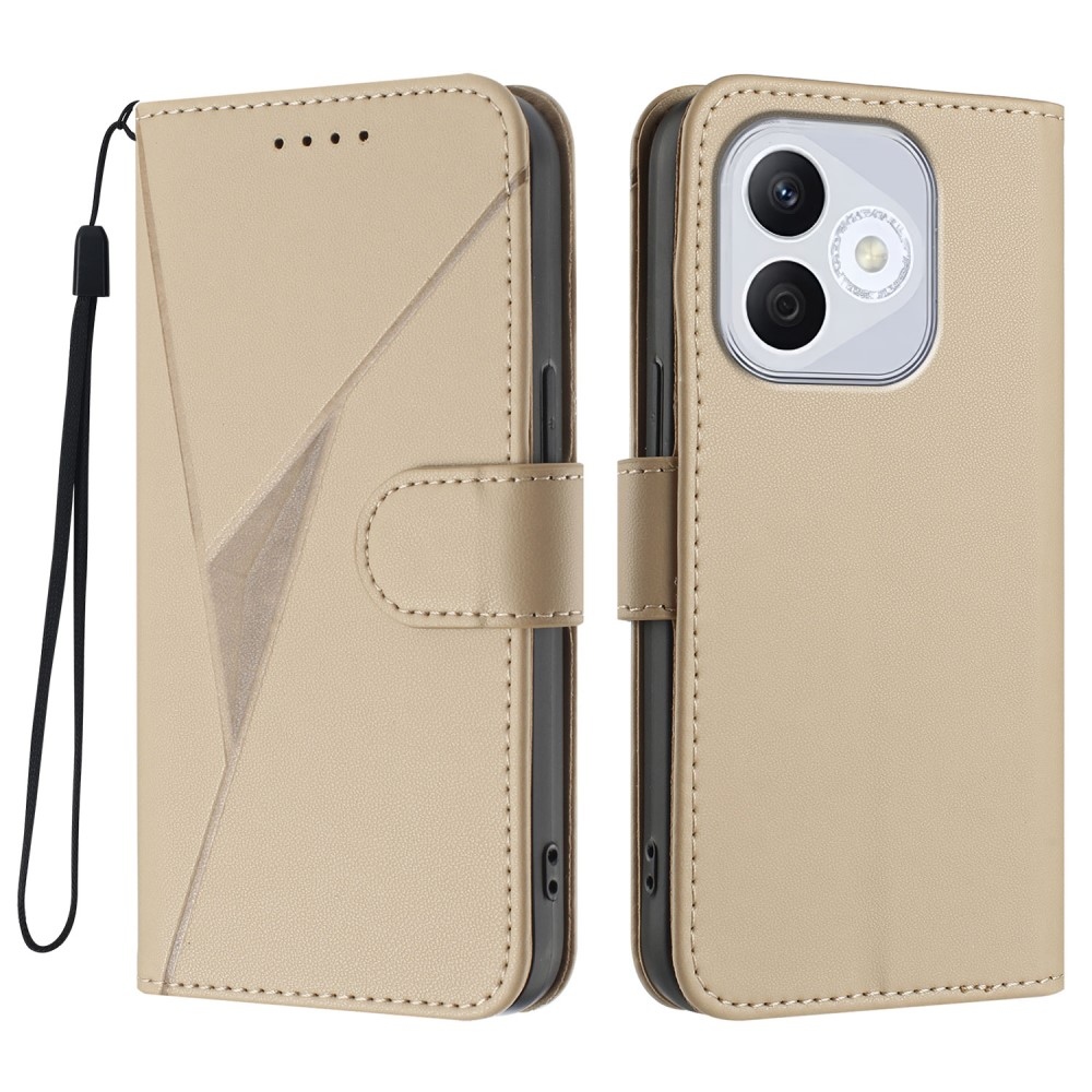 Háromszögek könyvtáska Honor 400 Lite-hoz - arany színben