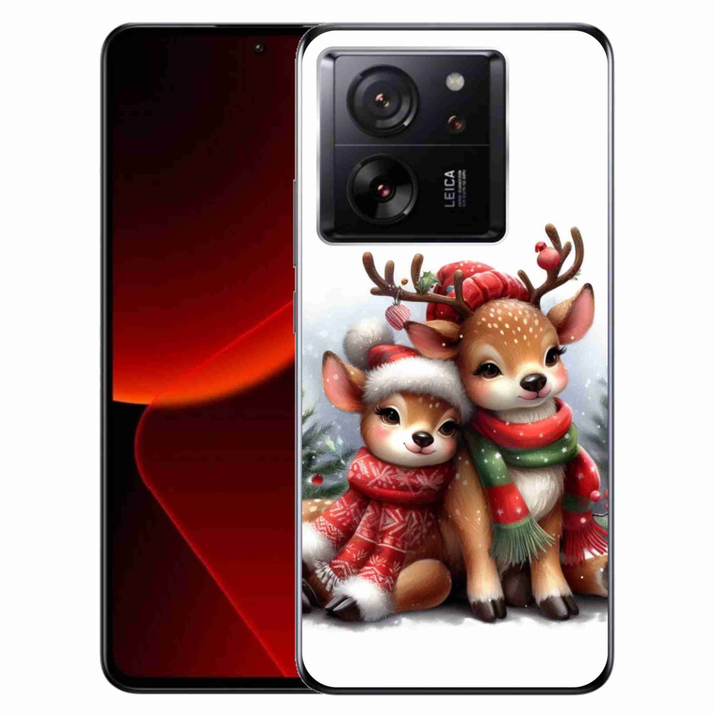 Zselés borítás mmCase a Xiaomi 13T/13T Pro számára - karácsonyi rénszarvas