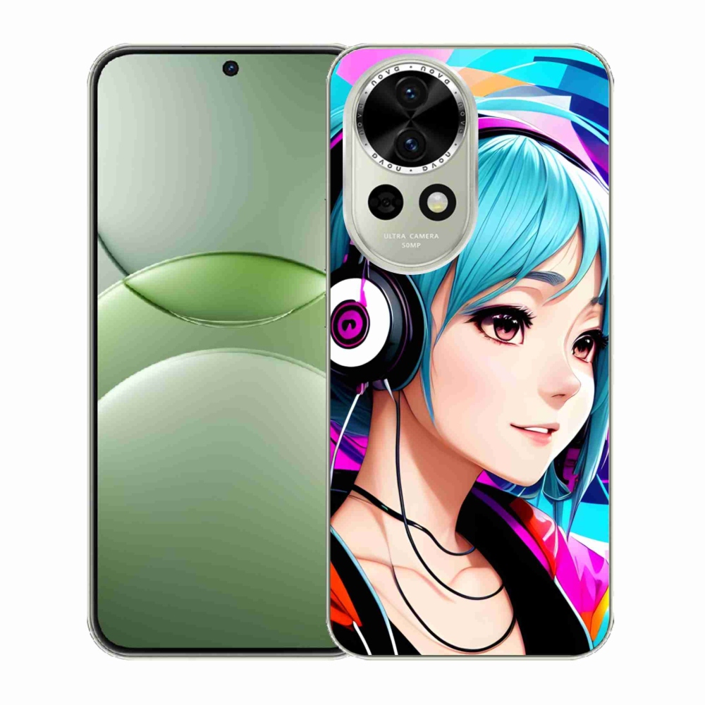 Gél borítás mmCase a Huawei Nova 13 5G-n - lány fejhallgatóval