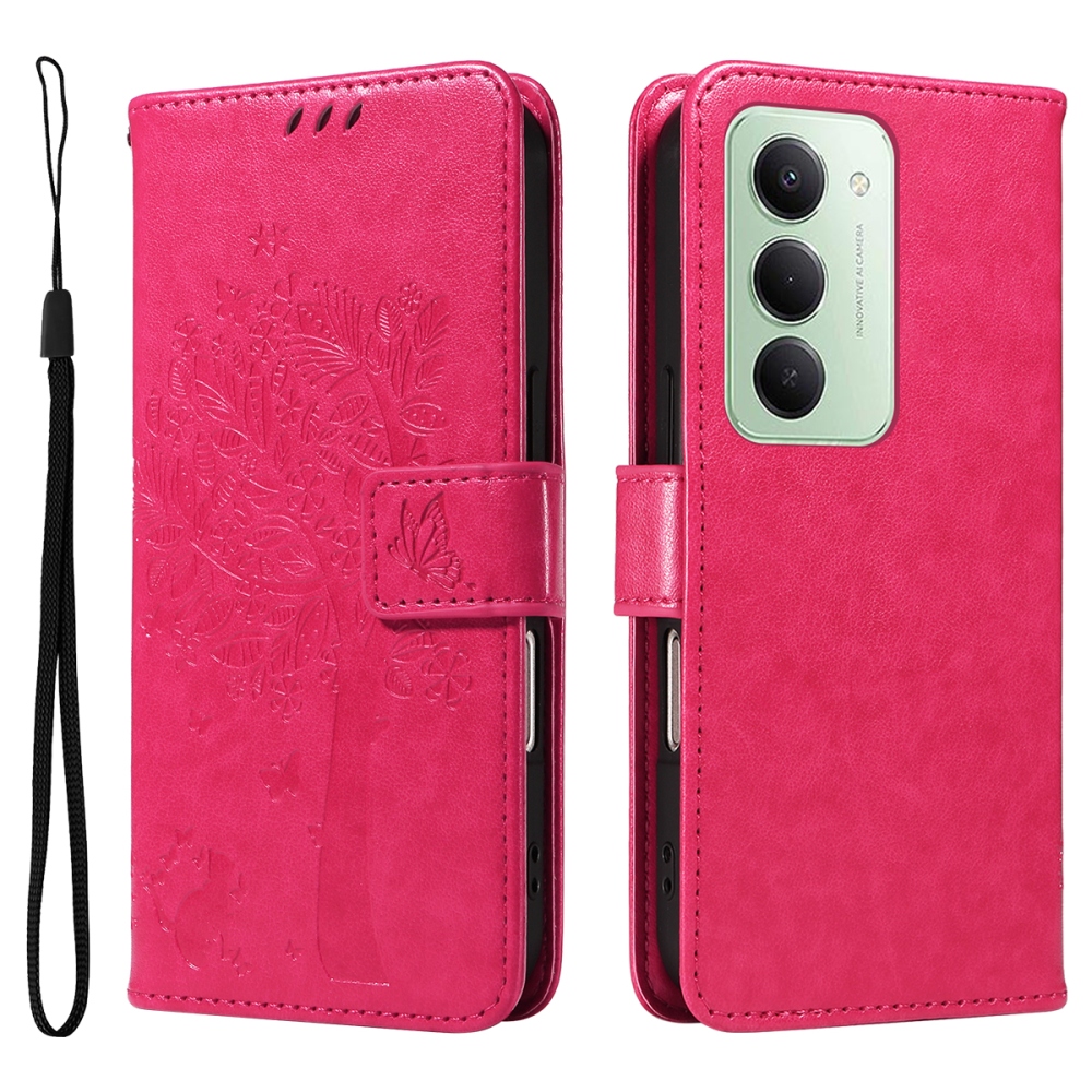 Fák könyve tok Xiaomi Redmi 15 4G (171mm) - rózsaszínű