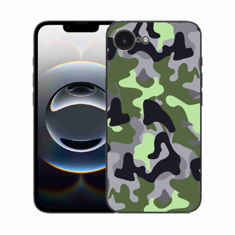 Zselés borítás mmCase iPhone 16e készülékhez - terepszínű minta 7