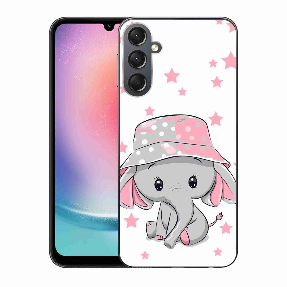 Gél védőhuzat mmCase Samsung Galaxy A24 készülékhez - rózsaszín elefánt