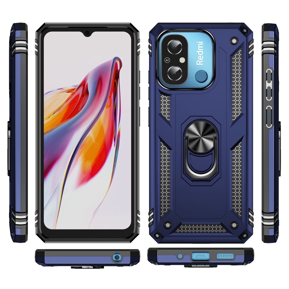 Gyűrűálló borítás Xiaomi Redmi 12C-hez - kék