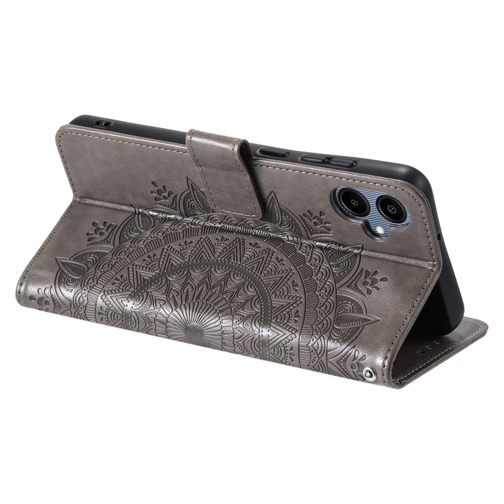 Mandala könyv tok Samsung Galaxy A06 4G készülékhez - szürke