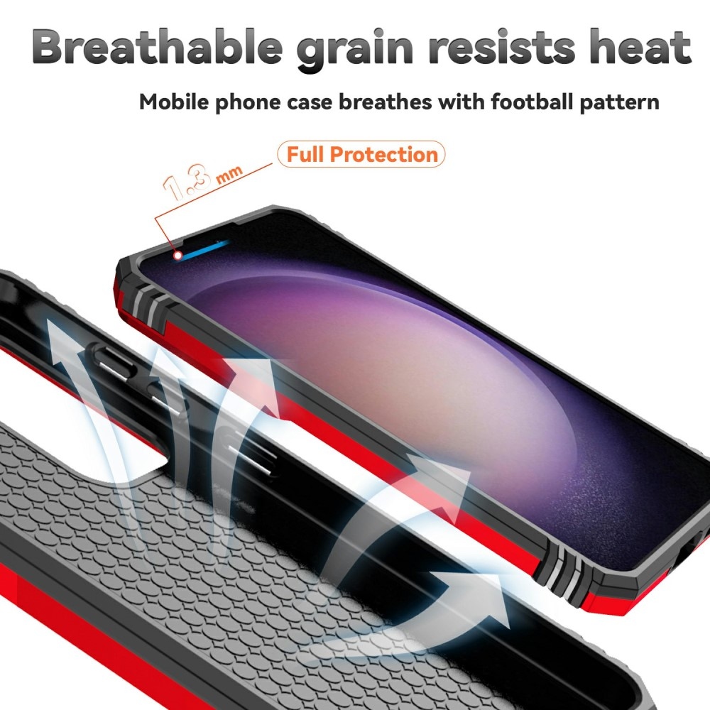 Gyűrűálló borítás Samsung Galaxy S25 készülékhez - piros