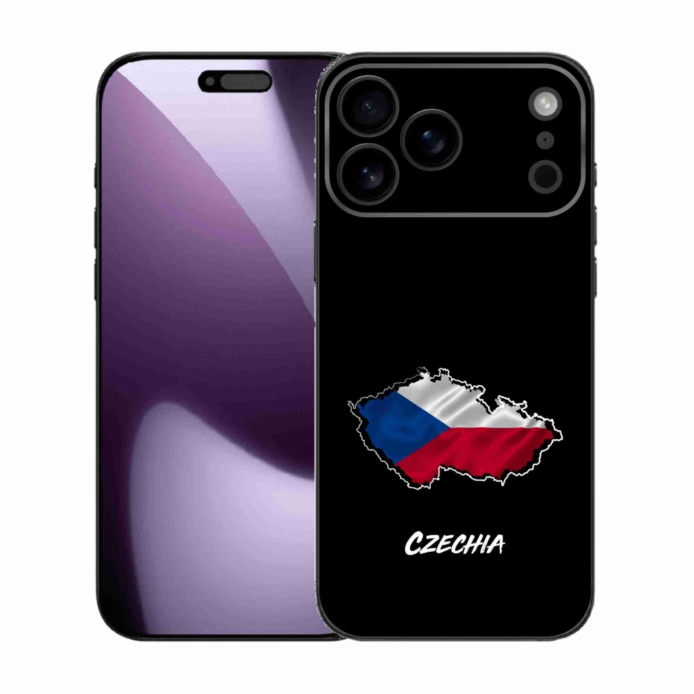 Zselés borítás mmCase iPhone 17 Pro Max készülékhez - Csehország fekete háttér