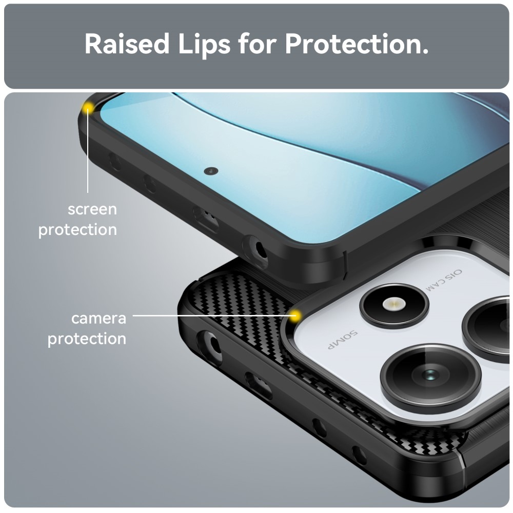 Szénálló zselés tok Xiaomi Redmi Note 14 5G - fekete