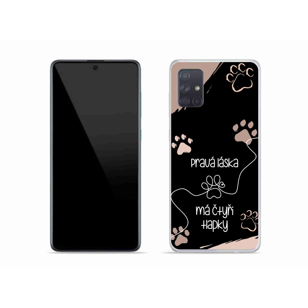 Gél borítás mmCase Samsung Galaxy A51 készülékhez - kutyamotívum 1 fekete háttér
