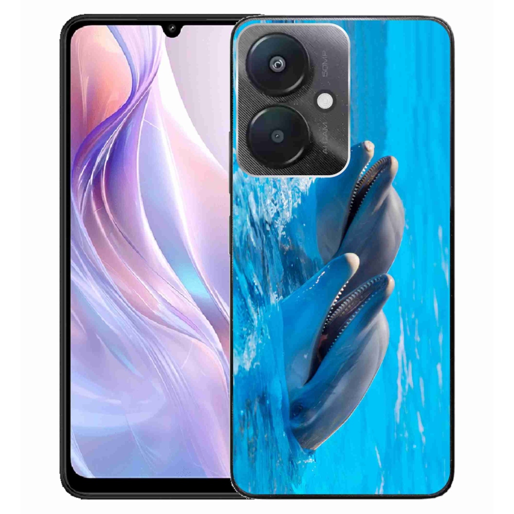 Gél borítás mmCase a Xiaomi Redmi 13C 5G számára - delfinek