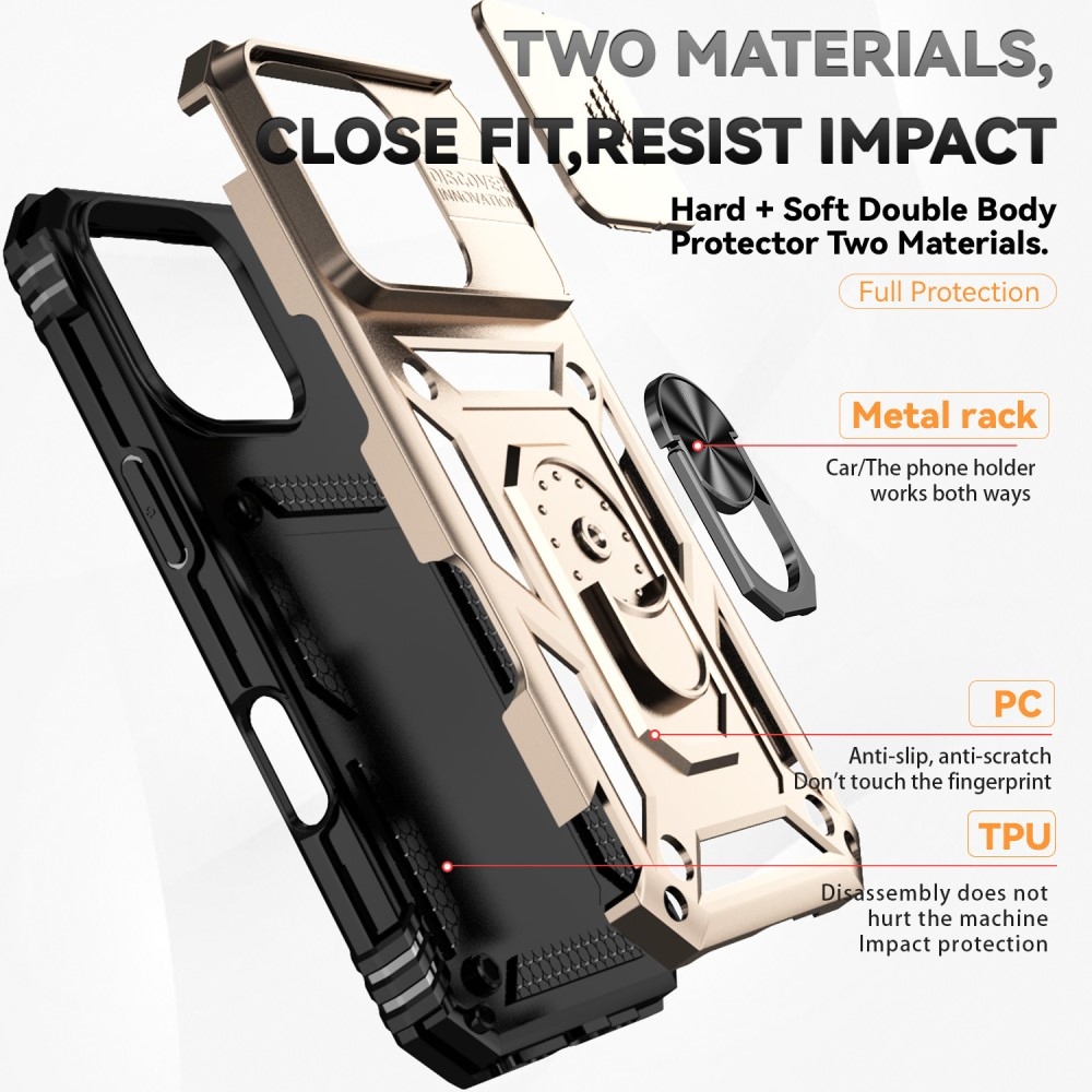 Tartós csúszásálló borítás iPhone 16 Pro Max készülékhez - arany színben