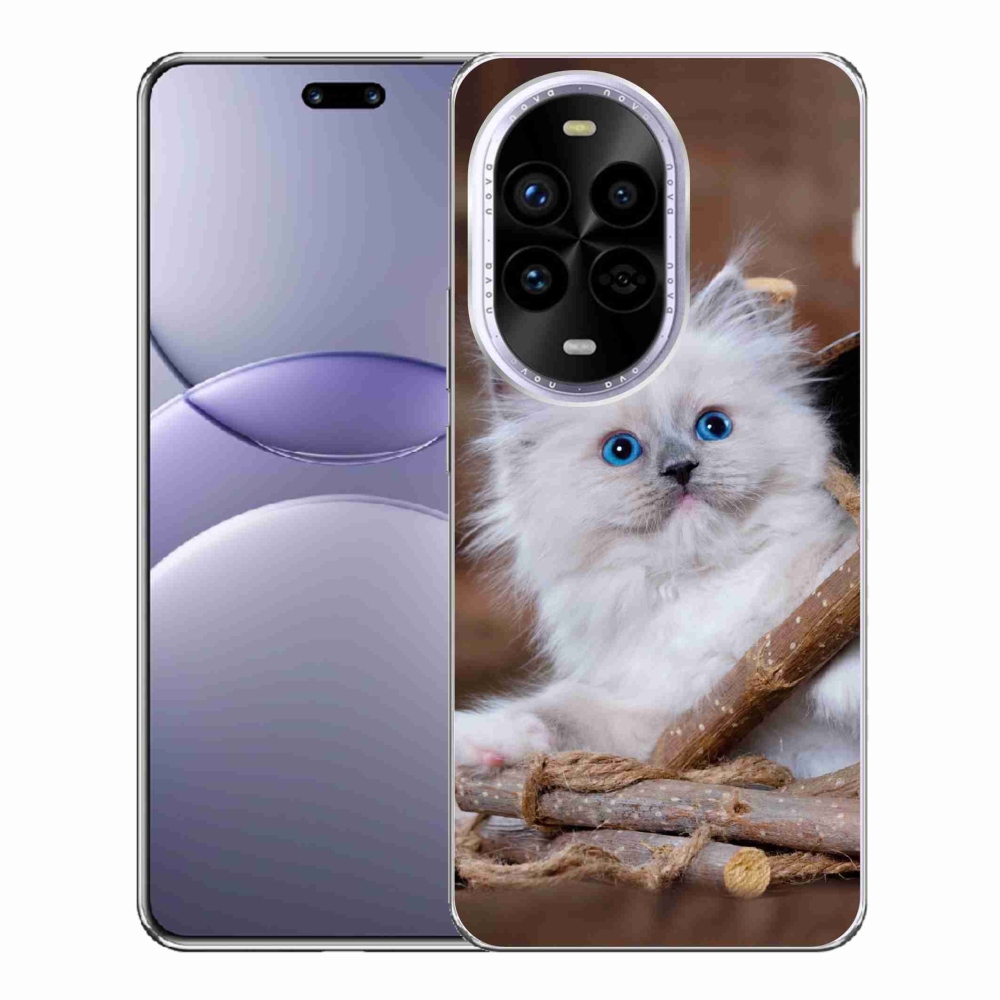 Gél borítás mmCase a Huawei Nova 13 Pro 5G-re - fehér cica