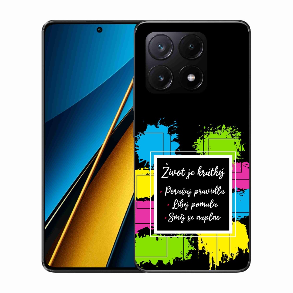 Gél borítás mmCase a Xiaomi Poco X6 Pro 5G számára - idézem 5 fekete háttér