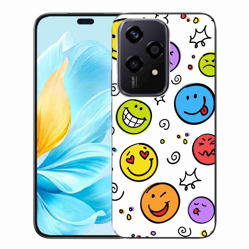 Zselés borítás mmCase a Honor 200 Lite 5G számára - smiley-k